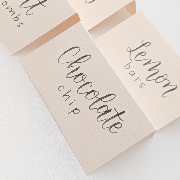 Calligraphy Buffet Cards | Wedding Buffet Labels | Wedding Buffet Sign | Wedding Table Cards | Wedding Table Tents | Pink food labels