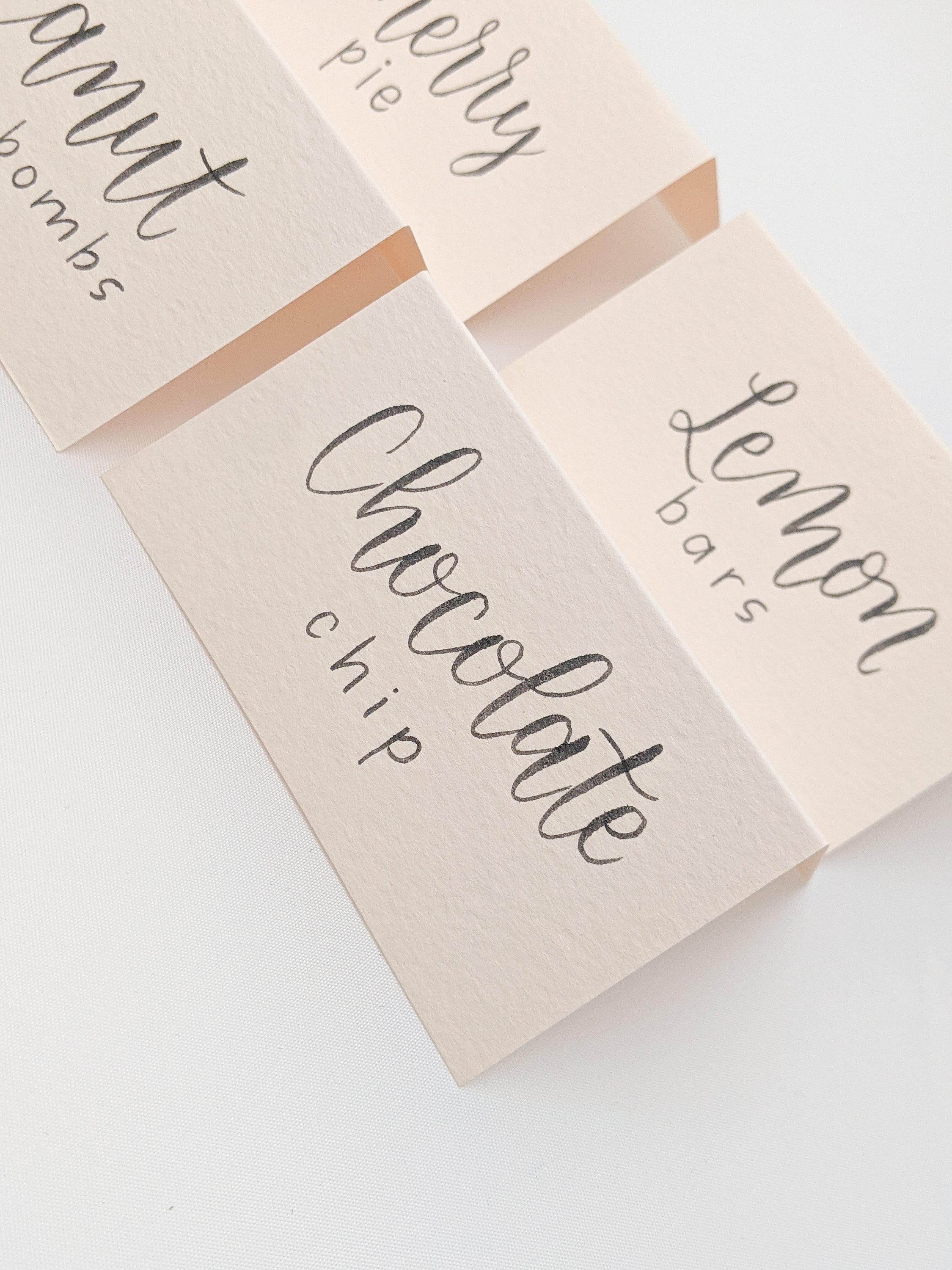 Calligraphy Buffet Cards Wedding Buffet Labels Wedding photo