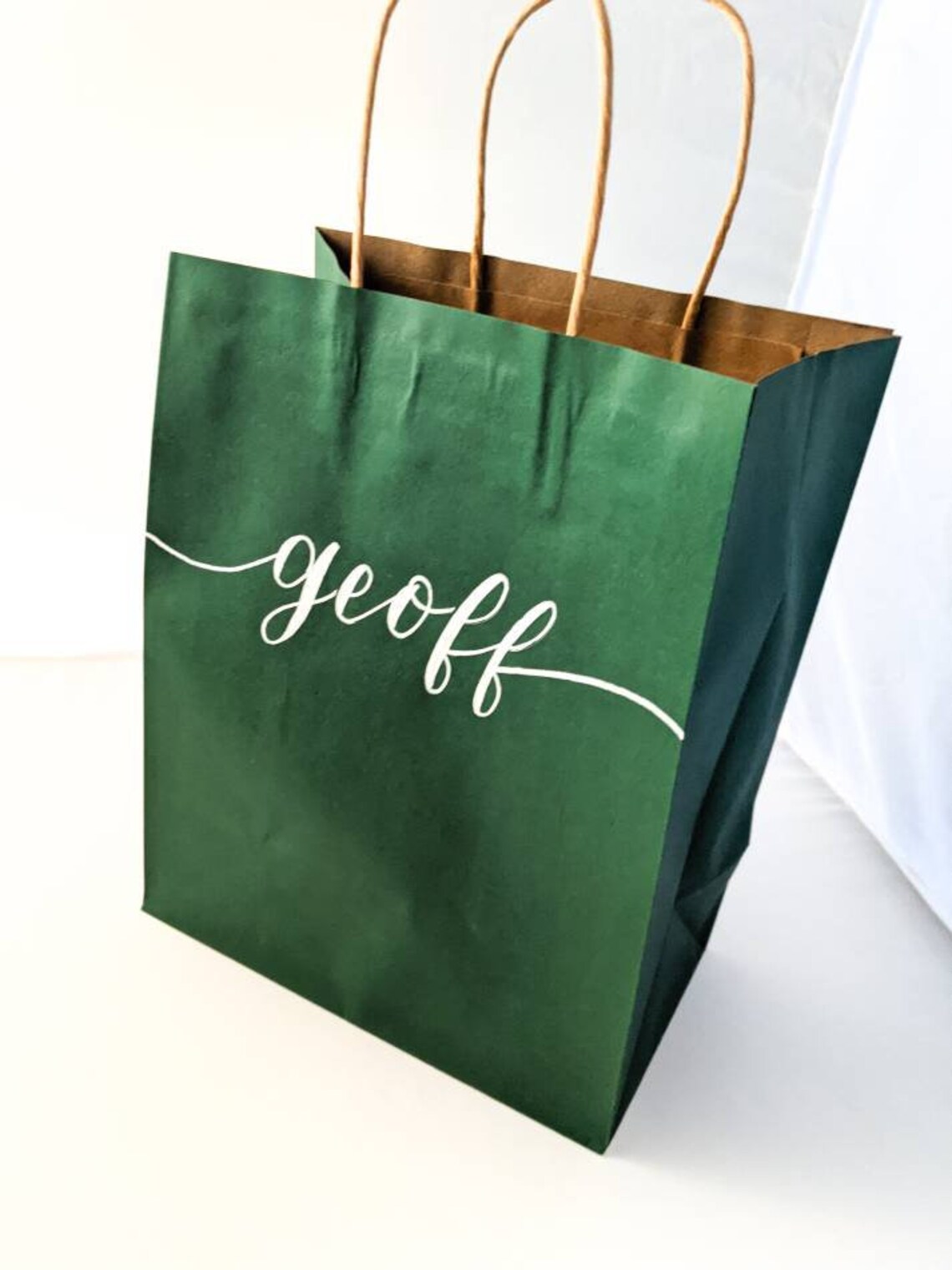 Groomsmen Gift Bags Dark Green Gift Bags Green Custom Gift Etsy