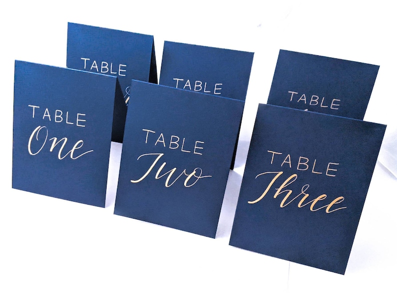 Wedding Table Numbers Handwritten Table Cards Wedding Etsy