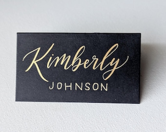 Calligraphy Gold Place Cards | Rush order Placecards | Escort Cards | Wedding Table Cards | Wedding Table Tents | Wedding Table Tents