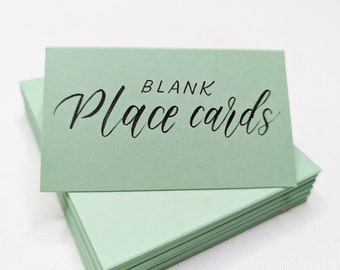 Spearmint Green Place Cards | Blank Heavy Cardstock, Set of 30