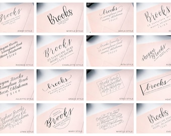 Custom Calligraphy Address Stamp | Self Inking Return Address