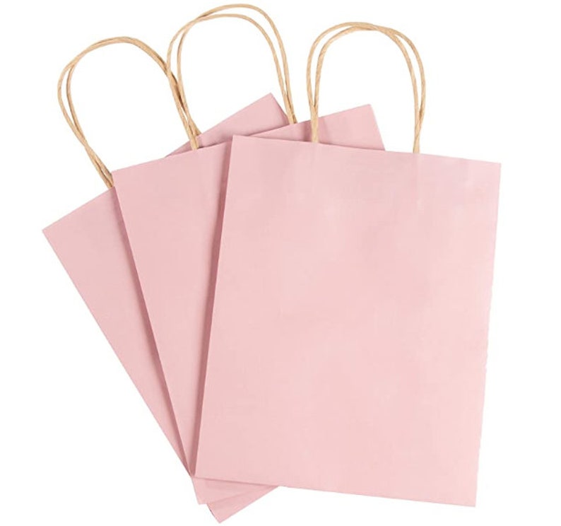 Pink gift bags Personalized gift bags Wedding gift bags Etsy