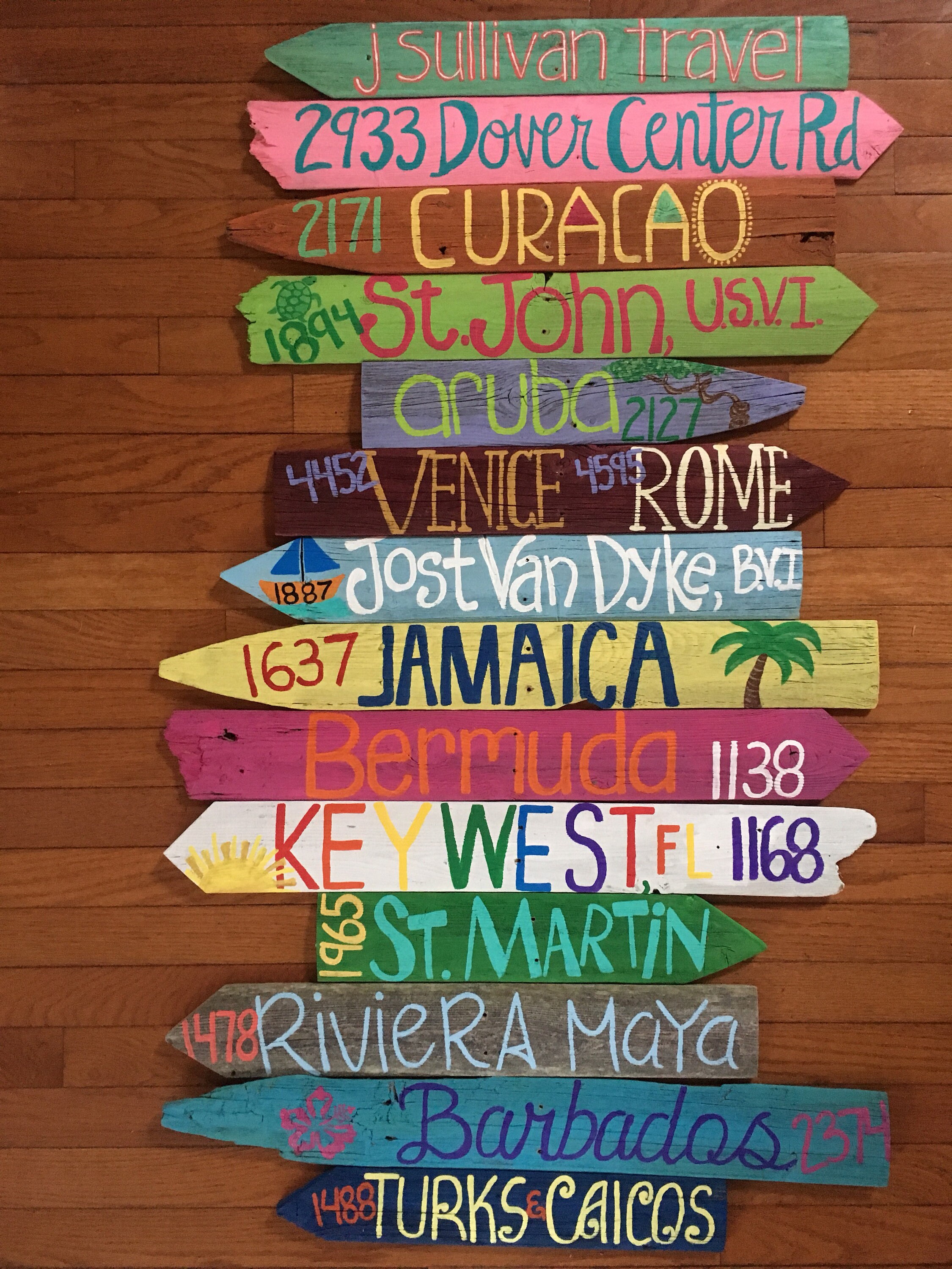 14 Personalized Wooden Destination Sign-custom Place Name & Distance ...