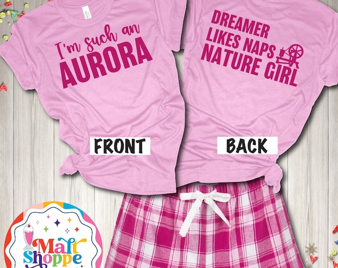 MALT SHOPPE LOUNGEWEAR Aurora Sleeping Beauty Women's Top and Shorts or Pants