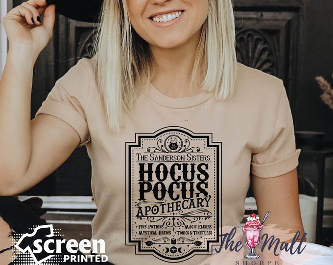 MALT SHOPPE Halloween Sanderson Sisters Hocus Pocus Apothecary Disney Unisex Shirt