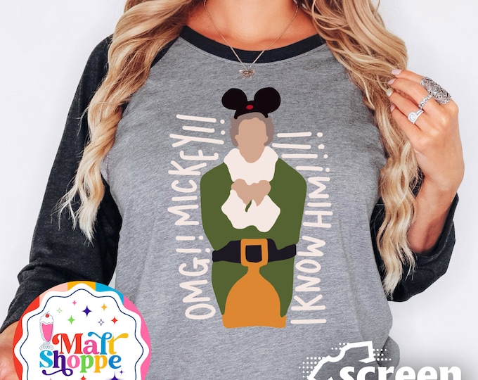 MALT SHOPPE Disney Holiday Christmas Mickey Elf Shirt