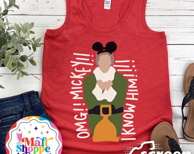 MALT SHOPPE Disney Holiday Christmas Mickey Elf Shirt