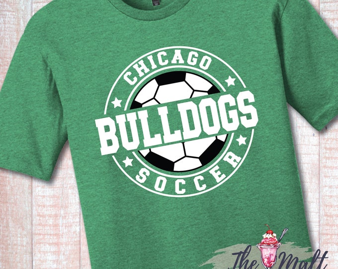 Malt Shoppe CUSTOM YOUR TEAM Soccer Football Your Team Your Mascot Custom T-Shirt