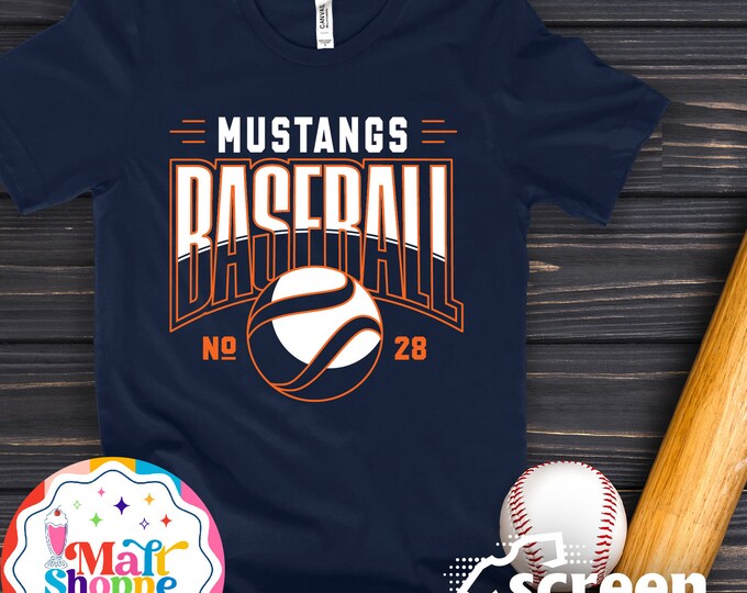 MALT SHOPPE CUSTOM Your Team Baseball Player Name Number Mascot Your Team Your Colors Shirt T-Shirt Tank Top