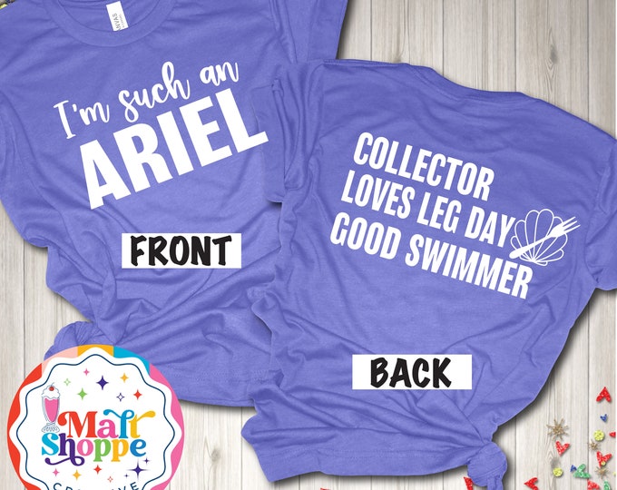 MALT SHOPPE Princess I'm Such an Ariel Little Mermaid Under the Sea Shirt