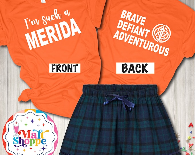 MALT SHOPPE LOUNGEWEAR Merida Brave Women's Top and Shorts or Pants