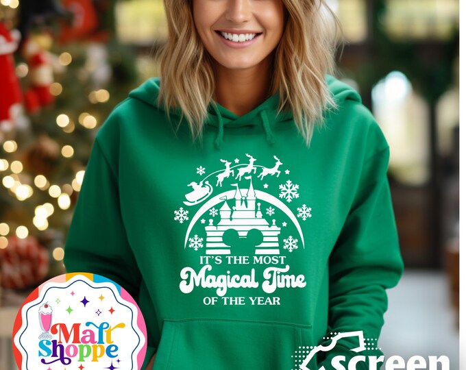 MALT SHOPPE Disney Most Magical Time of the Year Disney World Disneyland Christmas Shirt T-Shirt Tank Top