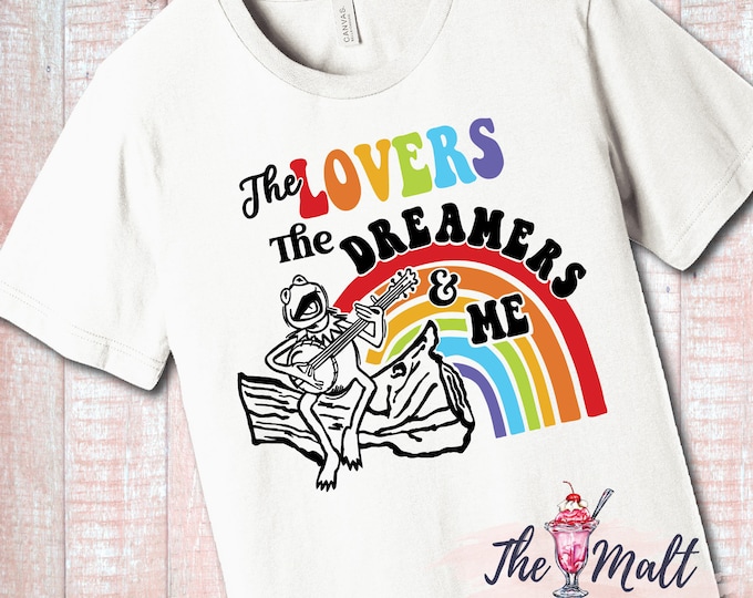 MALT SHOPPE Muppets Kermit Rainbow Connection The Lovers The Dreamers and Me Tee