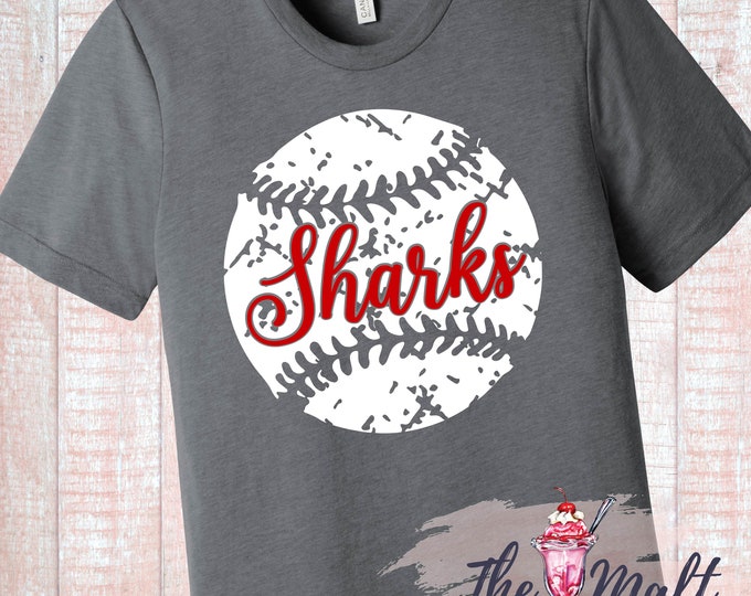 CUSTOM TEAM Grunge Baseball Shirt Any Team Any Color Shirt
