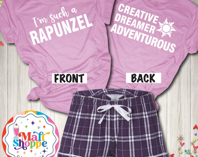 MALT SHOPPE LOUNGEWEAR Rapunzel Tangled Women's Top and Shorts or Pants