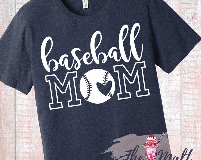 MALT SHOPPE Baseball Mom Design Shirt T-Shirt