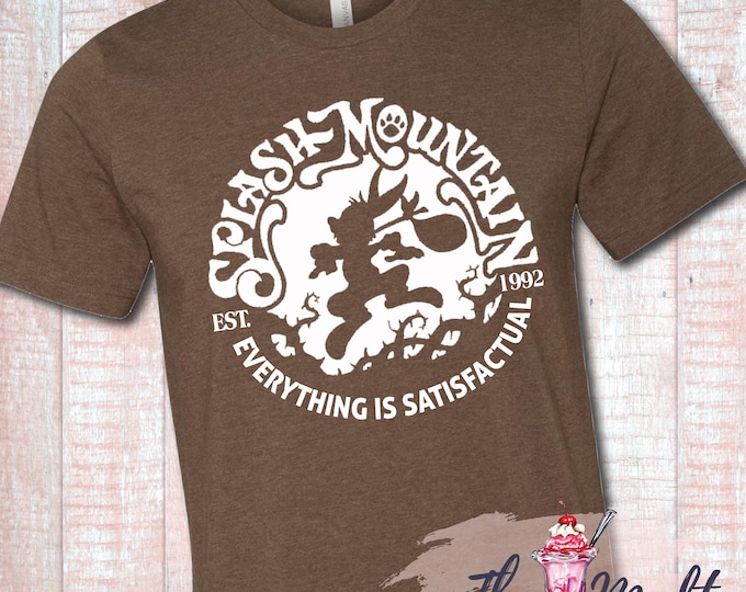 MALT SHOPPE Splash Mountain Everything Is Satisfactual Laughing Place Shirt