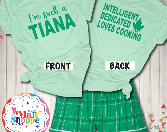 MALT SHOPPE LOUNGEWEAR Tiana Princess and the Frog Women's Top and Shorts or Pants