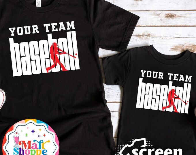 MALT SHOPPE CUSTOM Your Team Baseball Letters Design Shirt T-Shirt Hoodie Tank Top
