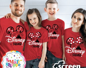 MALT SHOPPE Disney Squad Disney World Disneyland Family Couple Vacation Shirts