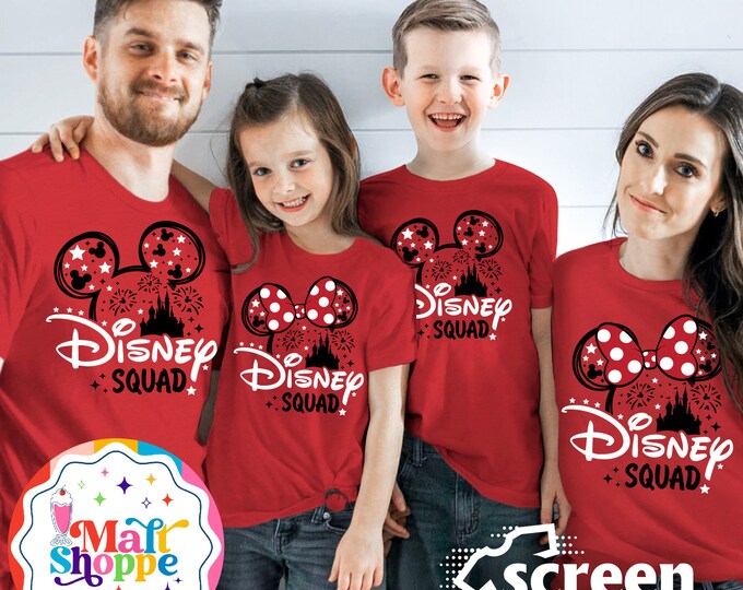 MALT SHOPPE Disney Squad Disney World Disneyland Family Couple Vacation Shirts