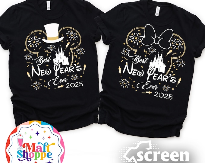 MALT SHOPPE New Years Eve New Years Day Disney World Christmas Shirt 2025