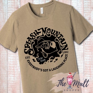 MALT SHOPPE Splash Mountain Brer Bear Everybody's Got a Laughing Place Shirt