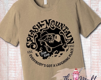 MALT SHOPPE Splash Mountain Brer Bear Everybody's Got a Laughing Place Shirt