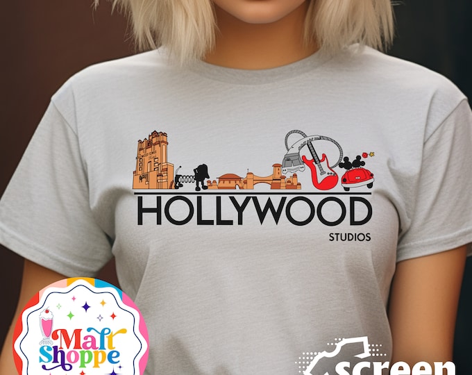 MALT SHOPPE Disney Hollywood Studios Skyline Design Shirt Tank Hoodie
