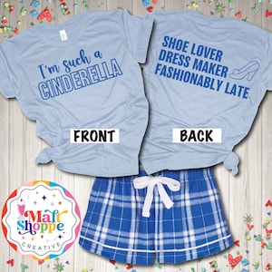 MALT SHOPPE LOUNGEWEAR Cinderella Women's Top and Shorts or Pants