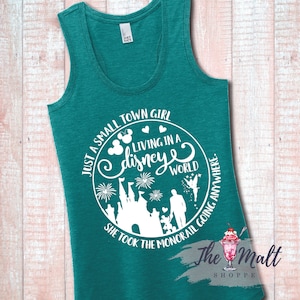 MALT SHOPPE Just a Small Town Girl Living in a Disney World Tank Top