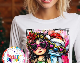 Christmas Selfie Malt Shoppe Disney Lilo Stitch