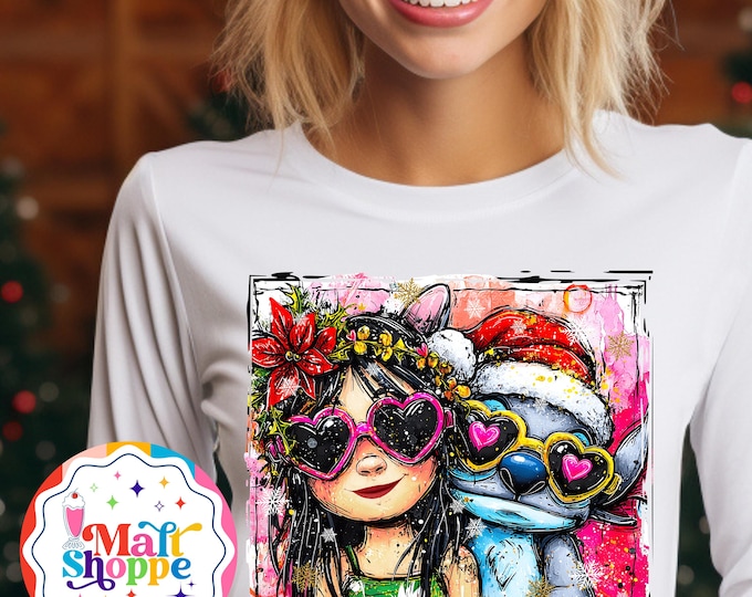 Christmas Selfie Malt Shoppe Disney Lilo Stitch