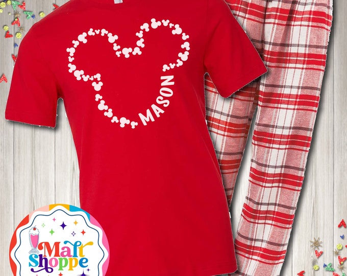 MALT SHOPPE CUSTOM Mickey Minnie Vacation Personalized Loungewear Set Custom Name Youth Adult
