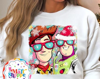 Christmas Selfie Malt Shoppe Disney Buzz Woody Toy Story Land