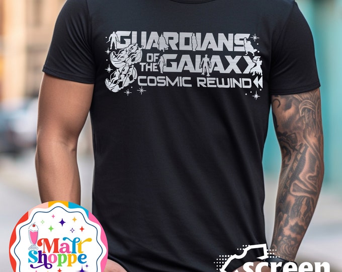 MALT SHOPPE Guardians Cosmic Rewind Silver Metallic Epcot Disney World Disneyland Shirt T-Shirt Tank Top