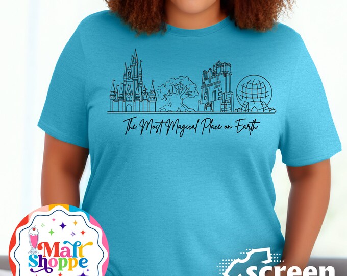 MALT SHOPPE Disney World Most Magical Place on Earth Disney Tee Tank