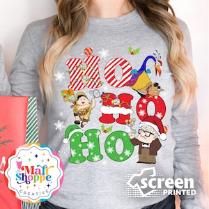 MALT SHOPPE Disney Ho Ho Ho Up Carl Wilderness Explorer Kevin Russell Dug Family Tee Shirt
