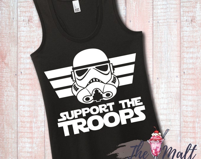 MALT SHOPPE Support the Troops Stormtrooper Galaxy's Edge Star Wars Jedi Disney World Disneyland