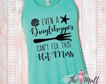 Ariel Little Mermaid Tank Top: Dinglehopper Hot Mess