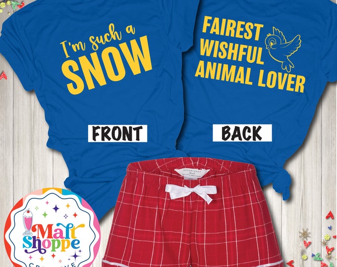 MALT SHOPPE LOUNGEWEAR Snow White Women's Top and Shorts or Pants