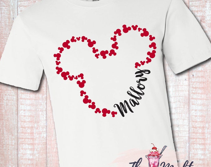 MALT SHOPPE Custom Youth Adult Unisex Mickey Minnie PERSONALIZED Disney Vacation Shirt