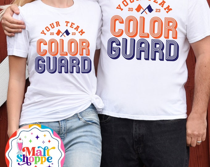 MALT SHOPPE Guard Marching Band Color Guard Custom Choice of Color Custom Your Team Name