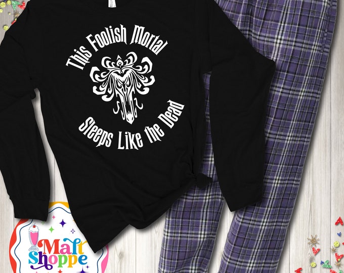 MALT SHOPPE Haunted Mansion Foolish Mortal Vacation Loungewear Set Youth Adult
