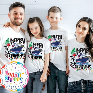 MALT SHOPPE Merry Cruisemas Christmas Cruise Disney Cruise Line Wish Wonder Dream Fantasy Treasure Unisex Shirt