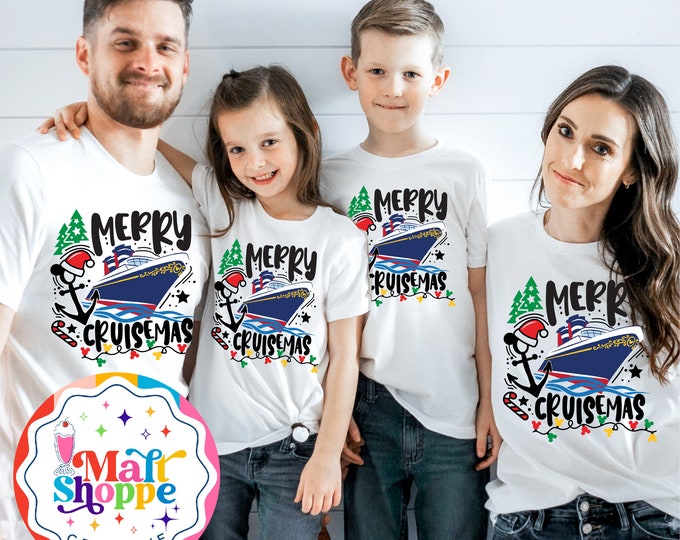 MALT SHOPPE Merry Cruisemas Christmas Cruise Disney Cruise Line Wish Wonder Dream Fantasy Treasure Unisex Shirt