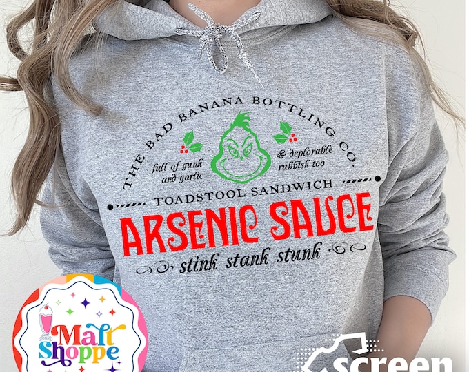 MALT SHOPPE Christmas Grinch Who Stole Christmas Grinchmas Arsenic Sauce Bottling Company