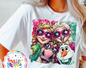 Christmas Selfie Malt Shoppe Disney Frozen Elsa Anna Olaf Sven